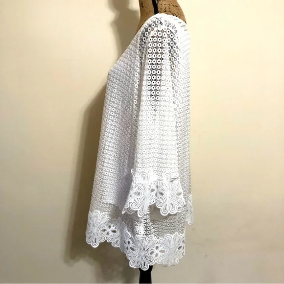 EUC! Alfani White Lace Top Size 2X - Picture 3 of 10